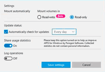 File system APFS