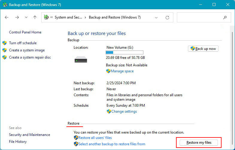 Come Ripristinare i File da un Backup di Windows