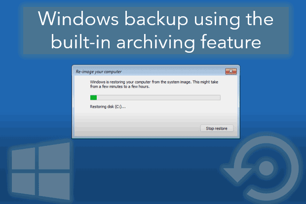 Backup di Windows utilizzando la funzionalità di archiviazione integrata