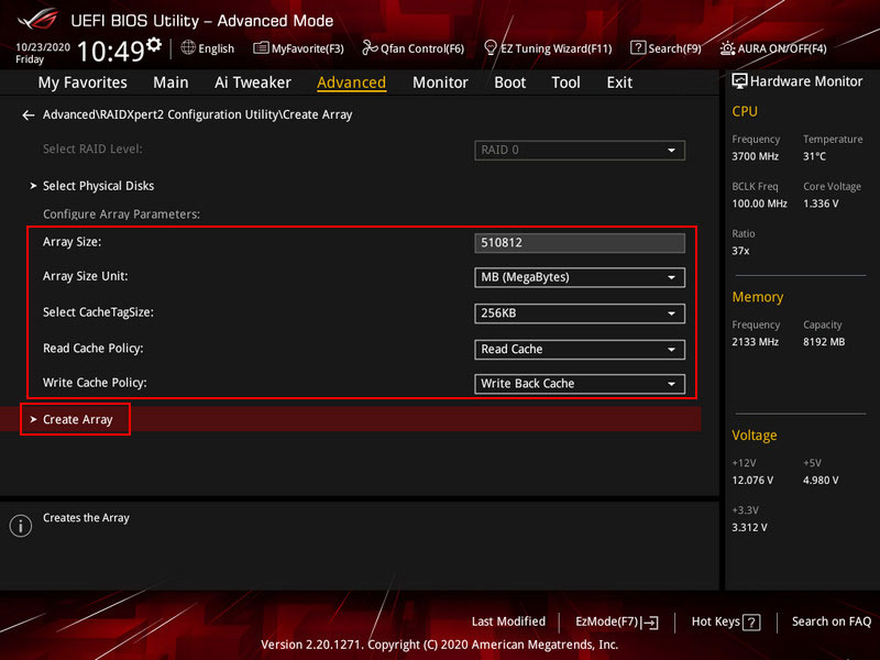 Configurazione RAID nel BIOS Asus