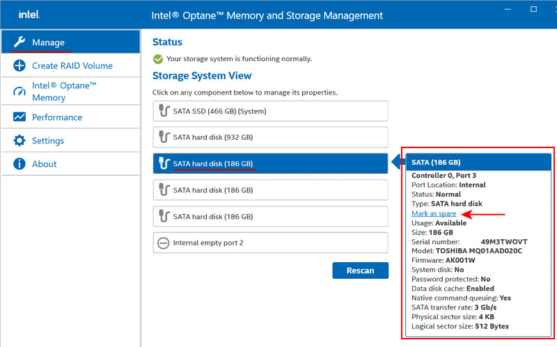 Intel Rapid Storage Technology