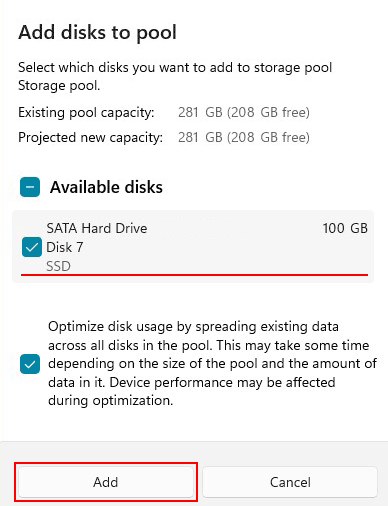 Windows 11 Storage Spaces