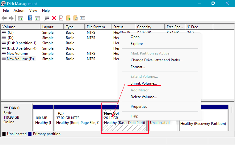 Opzione Estendi volume non attiva in Windows 11
