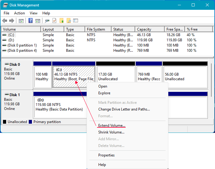 Come aumentare lo spazio di un volume in Windows 11
