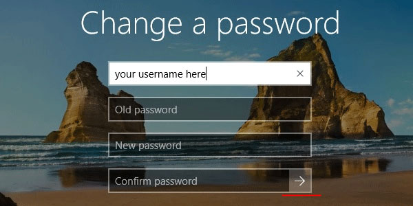 Inserimento della password vuota