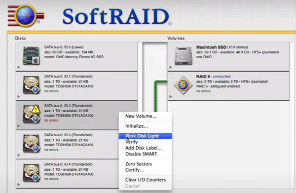 Creazione di RAID software in macOS Creazione di RAID software in macOS