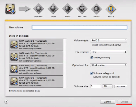 Creazione di RAID software in macOS Creazione di RAID software in macOS