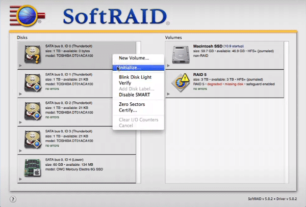 Creazione di RAID software in macOS Creazione di RAID software in macOS