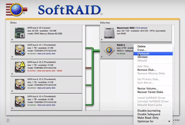Creazione di RAID software in macOS Creazione di RAID software in macOS