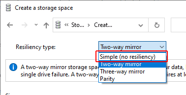 Semplice (nessuna resilienza)