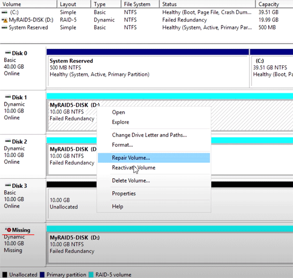 Come recuperare i dati persi da un array RAID 5?