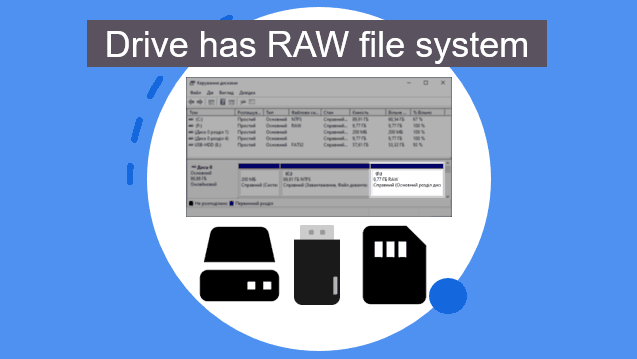 Il tuo disco ha un file system RAW