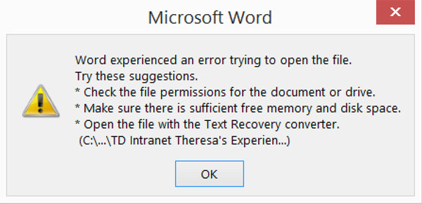 Come recuperare documenti e file di Microsoft Word danneggiati con errori di lettura