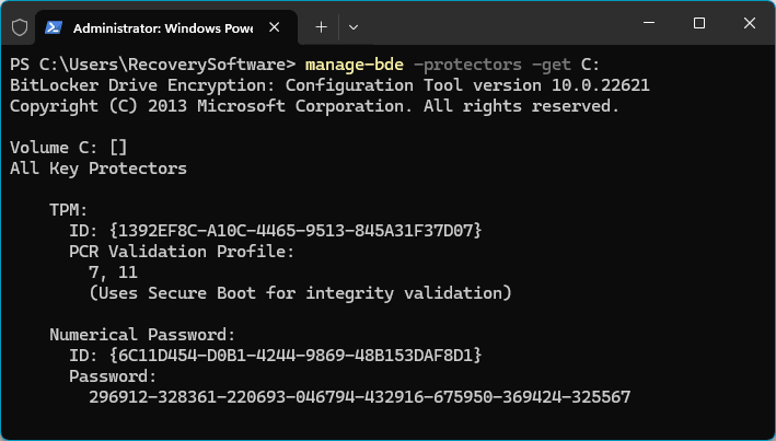Controllo di BitLocker su un sistema