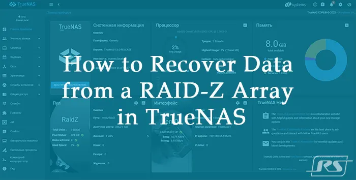 Come recuperare i dati da un array RAID-Z in TrueNAS
