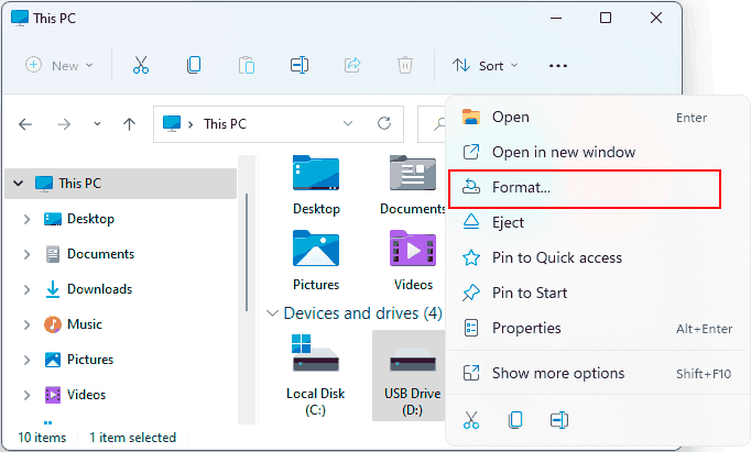 Come formattare una chiavetta USB in Windows