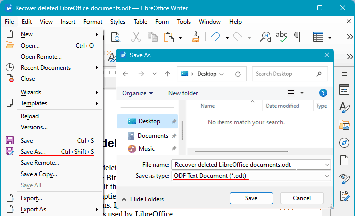 Copia di Backup di LibreOffice