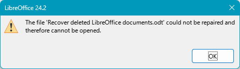 Recupero di Documenti Danneggiati in LibreOffice