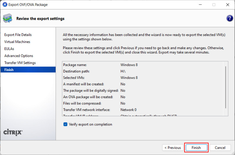 Trasferimento di una macchina virtuale XenServer a VirtualBox