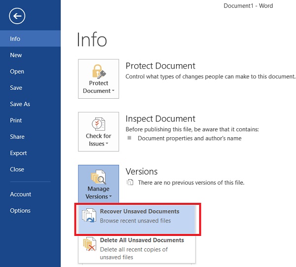 Come recuperare documenti Microsoft Word non salvati