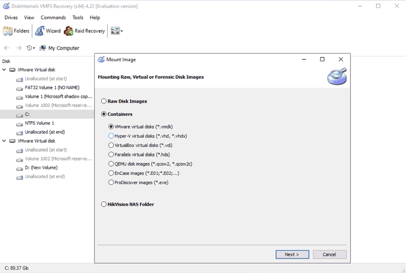 Recupero dati da dischi VMDK - RS Partition Recovery