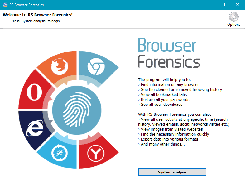 RS Browser Forensics - analisi del computer